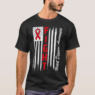Kampen mot hjärtsjukdom Gå till Röd amerikansk hjä T Shirt