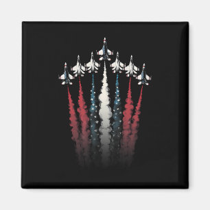 Kampen mot Jet-flygplanet Amerikanska Flagga 4 jul Magnet