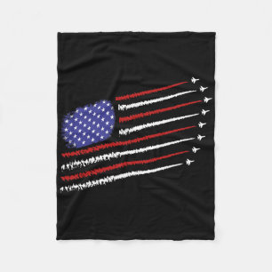 Kampen mot Jet med USA:s amerikanska Flagga 4 juli Fleecefilt