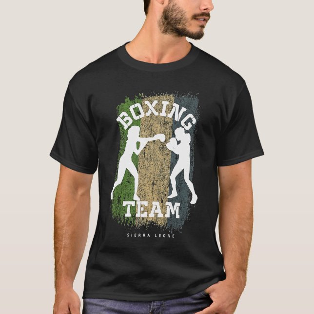 Kampen mot kvinnlig Boxing Sierra Leone Combat Spo T Shirt (Framsida)