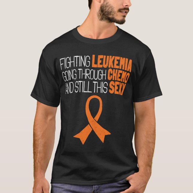 Kampen mot leukemi som går genom kemo t shirt (Framsida)