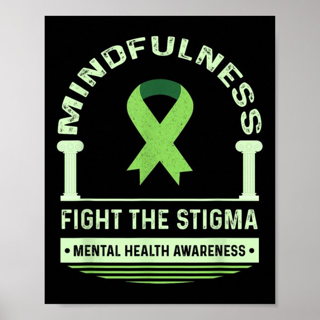 Kampen mot Manarna Stigma Shirt Mental Health Awar Poster (Framsidan)
