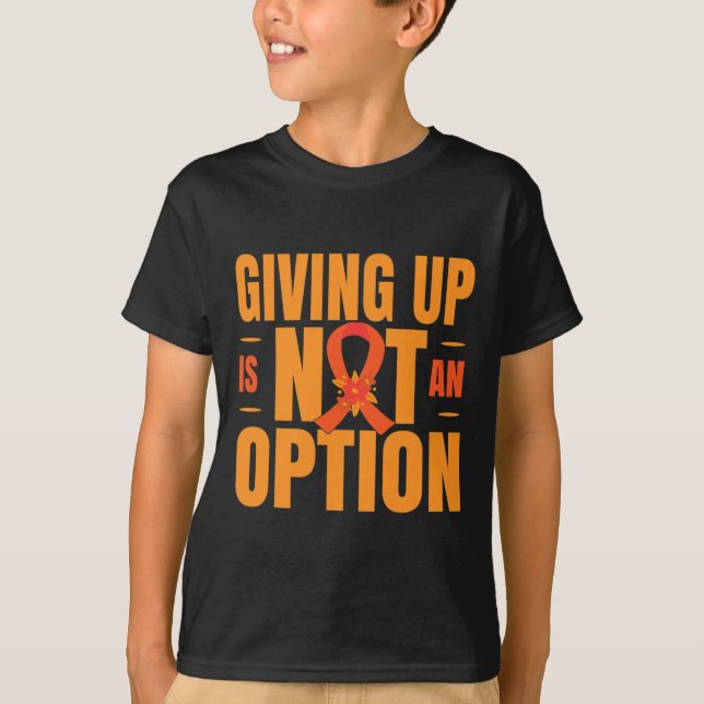 Kampen mot Många Sclerosis Warrior Orange Ribbon T Shirt (Framsida)