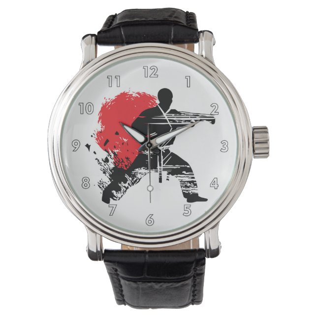 Kampen mot martialkonst Karate Armbandsur (Framsida)
