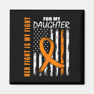 Kampen mot min dotter Leukemi Awareness Flagga Magnet