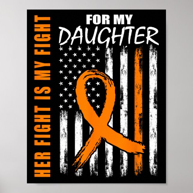 Kampen mot min dotter Leukemi Awareness Flagga Poster (Framsidan)