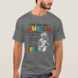 Kampen mot min son har Autism Hero Autism Awarenes T Shirt