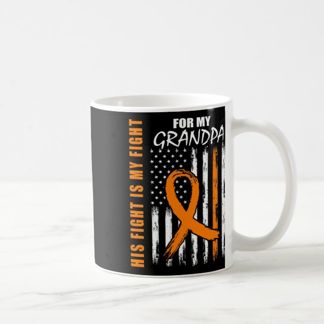 Kampen mot morfar Leukemi Awareness Flagga Kaffemugg (Höger)