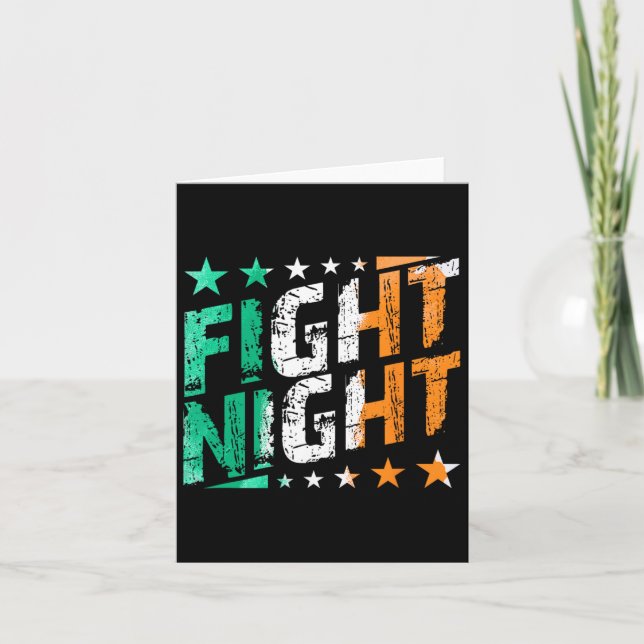 Kampen mot nattboxning MMA eller Boxing Fläkt Kort (Framsida)