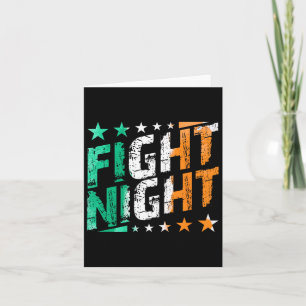 Kampen mot nattboxning MMA eller Boxing Fläkt Kort