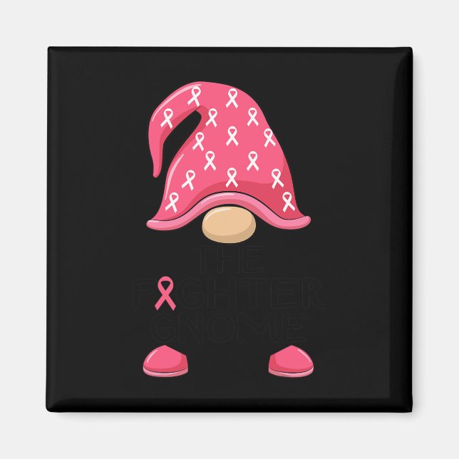 Kampen mot nome - Breast Cancer Awareness Gnome Co Magnet (Framsidan)
