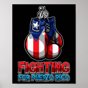 Kampen mot Puerto Rico - Flagga Puerto Rican - Box Poster