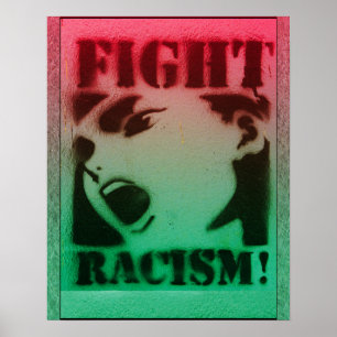 Kampen mot rasism i Röda svarta och Grönt Poster