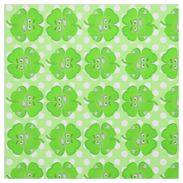Kampen mot Shamrock på vita punkter Tyg (Provkarta)