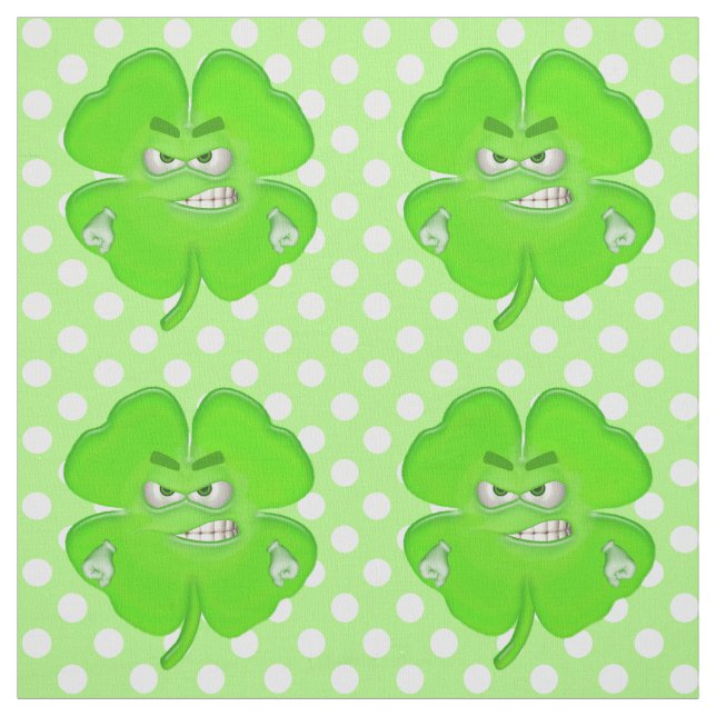 Kampen mot Shamrock på vita punkter Tyg (Provkarta)