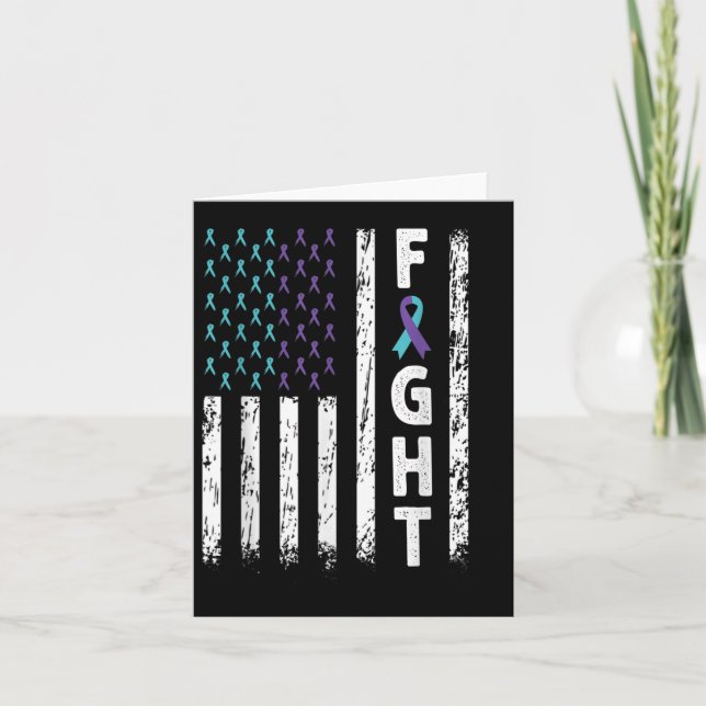 Kampen mot USA flagga - Medvetenhet om självmordsf Kort (Framsida)