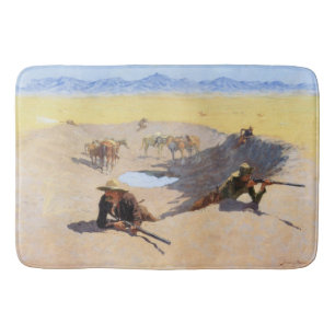Kampen mot Vatten Hål (av Frederic Remington) Badrumsmatta