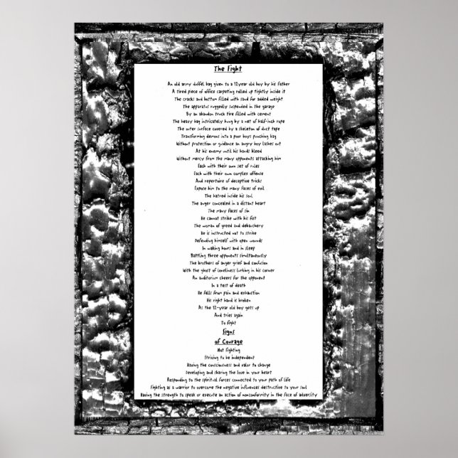 Kampen och tecken på mod poster (Framsidan)