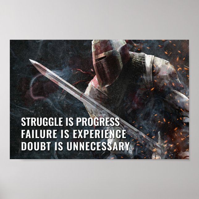 Kampen pågår - Motivering Poster (Framsidan)