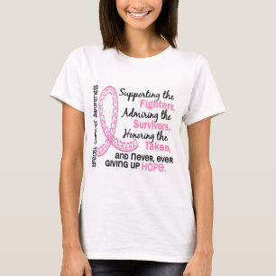 Kämpeöverlevandear som tas bröstcancer 4 t-shirt