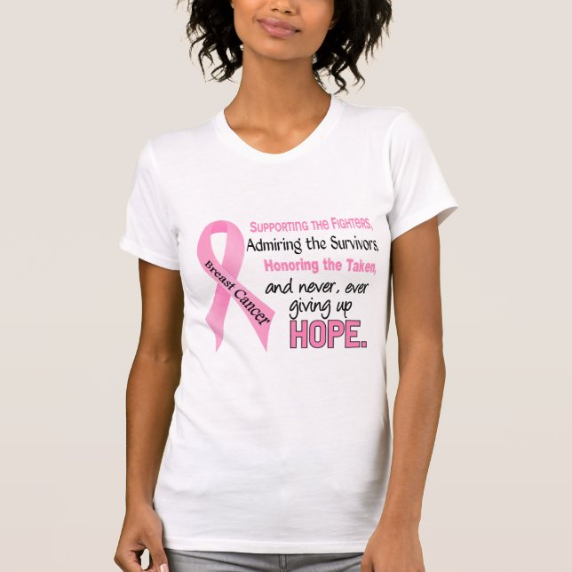 Kämpeöverlevandear som tas rosa bandbröstcancer t-shirt (Framsida)