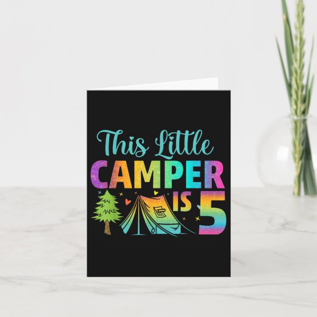 Kamper Barns födelsedag 5 år gammal kampanj 5:e B- Kort (Framsida)