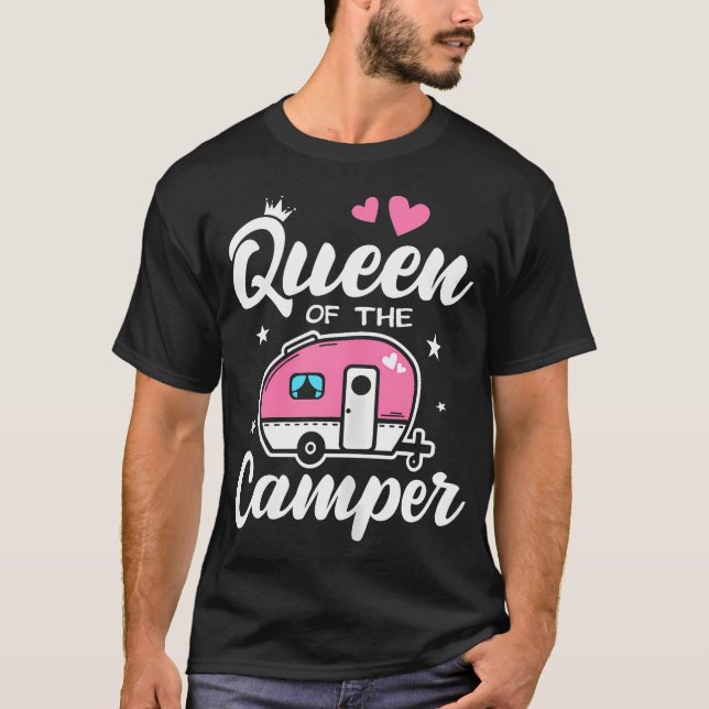 Kamper Campings drottning T Shirt (Framsida)