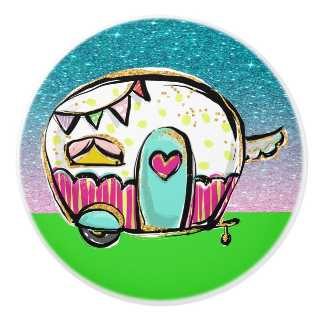 Kamper-keramiska knop knopp (Framsidan)