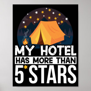 Kamper utomhus Tält Mitt hotell har mer än 5 stjär Poster