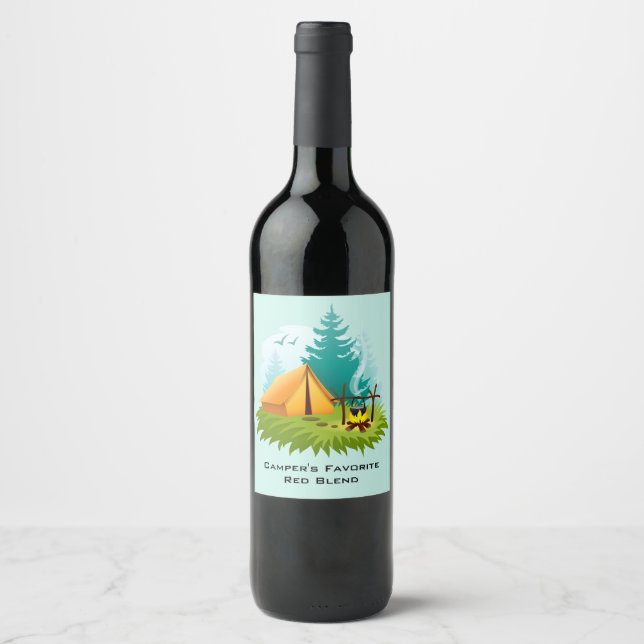 Kampers favoritblend Vin-etikett Vinflaska Etikett (Framsida)