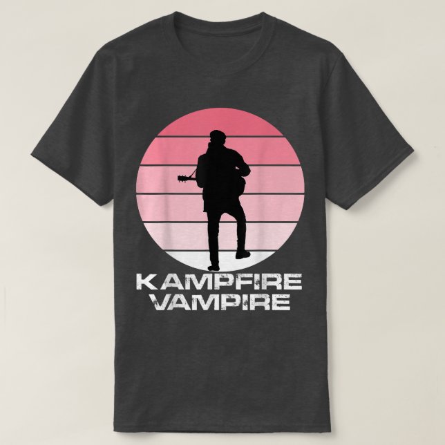 Kampfire Vampire T Shirt Scottish Music Black Tee (Design framsida)