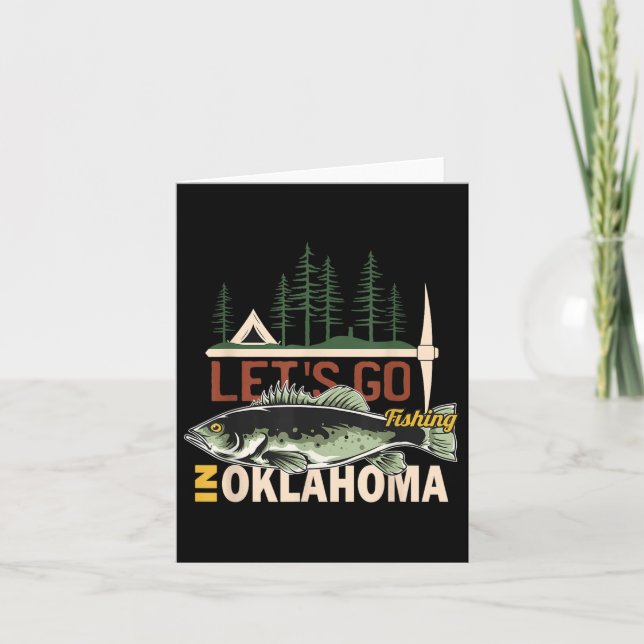 Kampfiske i Oklahoma - Natur Oklahoma Fish Kort (Framsida)