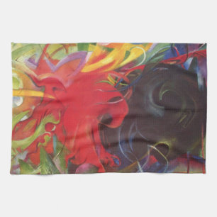 Kampformer av Franz Marc, Vintage Fine Art Kökshandduk