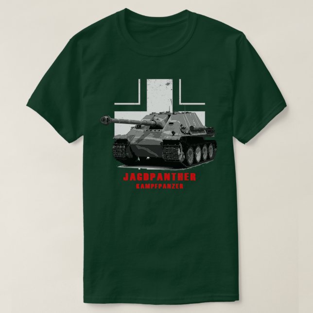 Kampfpanzer Jagdpanther Militär tank WW2 T Shirt (Design framsida)