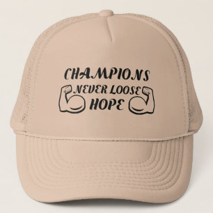 Kampioner tappar aldrig hoppet om motivation keps