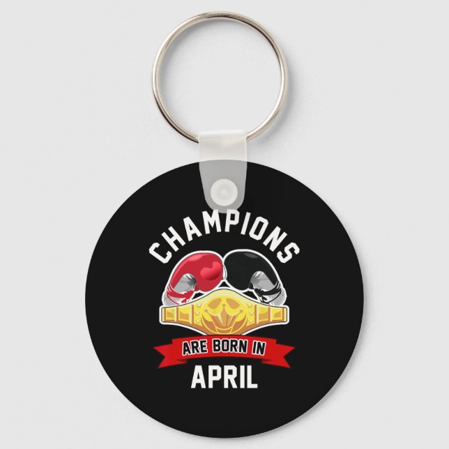 Kampionerna föds i april, på födelsedagen. nyckelring (Framsida)