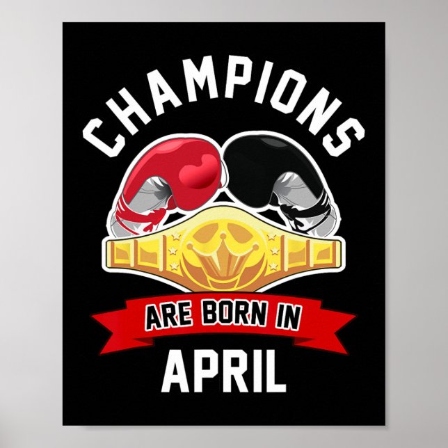Kampionerna föds i april, på födelsedagen. poster (Framsidan)
