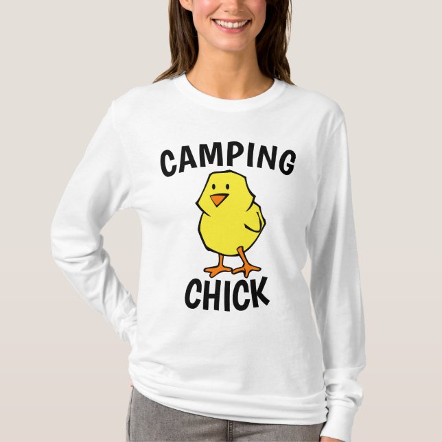 KAMPNING CHICK T-tröjor för Dam T Shirt (Framsida)