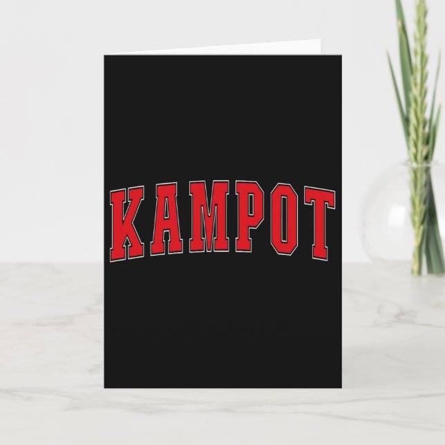 Kampot Kambodja Kambodjansk Minnen Kampo Kort (Framsida)