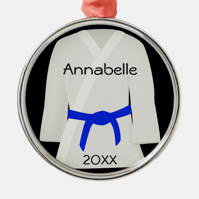 Kampsport Blå Bälte Ornament (Framsidan)