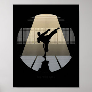 Kampsport Disciplin Styrka Karate Taekwondo Poster