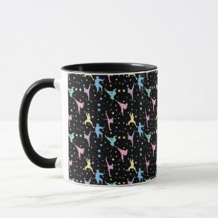 Kampsport Karate Abstrakt Stjärnor Glitter Mugg