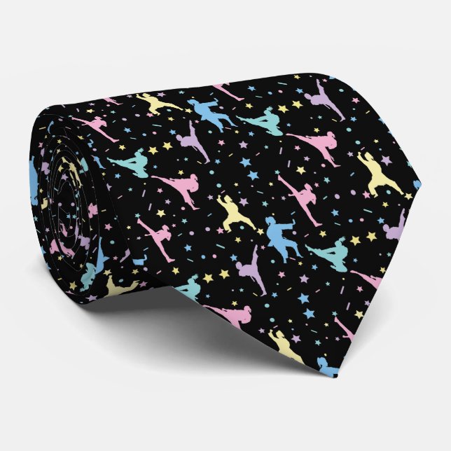 Kampsport Karate Abstrakt Stjärnor Glitter Slips (Rullad)