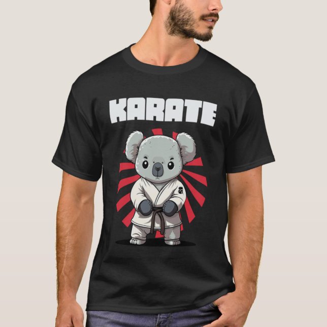 Kampsport Karate Koala T Shirt (Framsida)