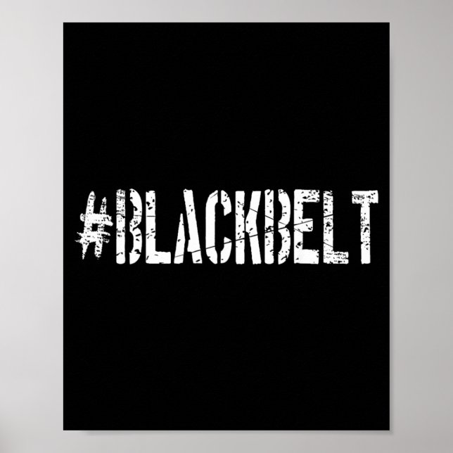 Kampsport Karate Svart Bälte Poster (Framsidan)