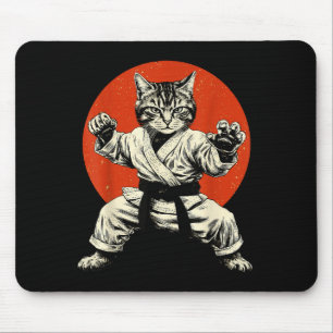 Kampsport Katt Karate Judo Japansk Flagga Rolig J Musmatta