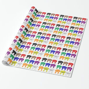 Kampsportar rangordnar bälten som slår in papper presentpapper