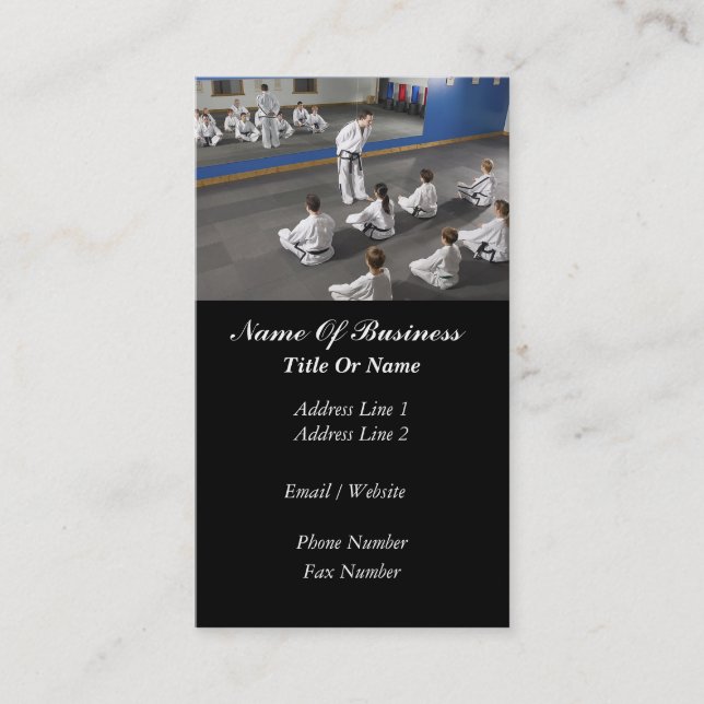 Kampsportar skolar visitkorten visitkort (Framsida)