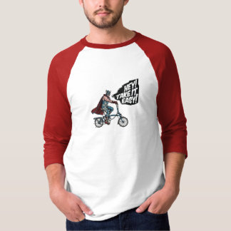 Kampsportare på vikbar cykel t shirt