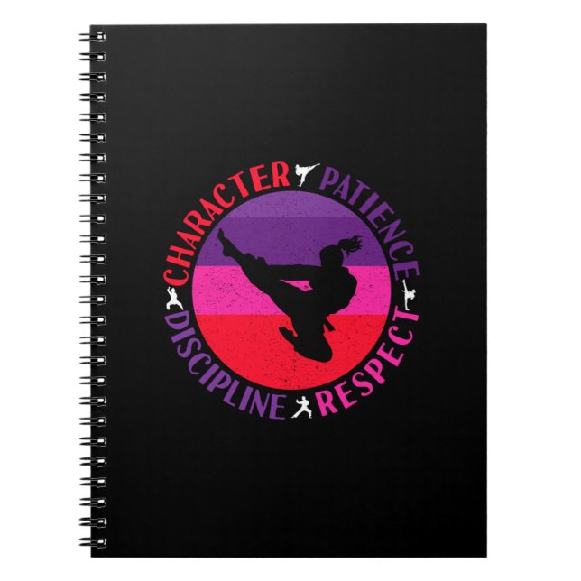 Kampsportens kärnvärden - Karate Anteckningsbok (Framsidan)